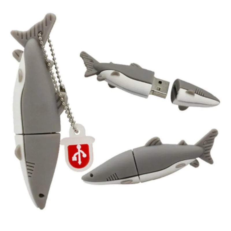 usb flash drive cartoon dolphin 4gb 8gb 16gb silicone fish memory stick usb 2.0 pen drive for car music, office, gifts - high speed storage device