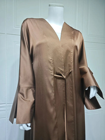 Ramadan Decoration 2024 Muslim Girl Army Green Abaya Robe Islamic Gift Elegant Prayer Dress for Special Occasions and Everyday Wear
