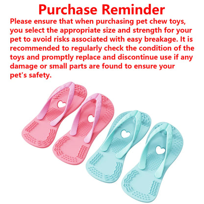 Puppy Chew Toy, Durable Rubber Slippers Shape, Simulated Remote Design, Relieves Teething, Reduces Boredom, Engaging for Puppies and Small Dogs, Indoor Outdoor Play
