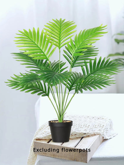 Artificial Monstera Palm Leaf 24 Leaves | Faux Tropical Plant Decoration for Outdoor Floor Display | PVC Army Green for Baby Shower, Events, Exhibitions | 1pc