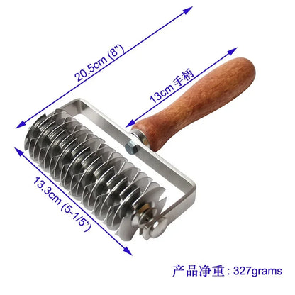 B09698K8LZ Kitchen Stainless Steel Lattice Cutter Roller Pastry Bread Pizza Wheel Pie Dough  DIY Bakeware Cooking Tools