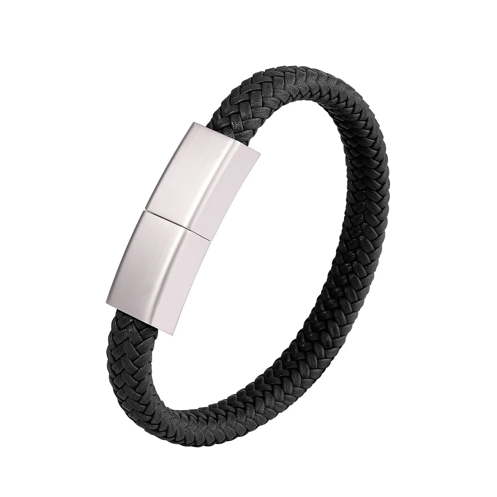 waterproof usb bracelet flash drive - 128gb to 4gb black/silver wristband memory stick for pc, laptop, car, tv - ideal for gifts and data storage