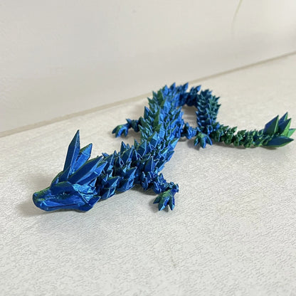 3D Printed Antistress Dragon Fidget Toy Rotatable Articulated 30cm Colors