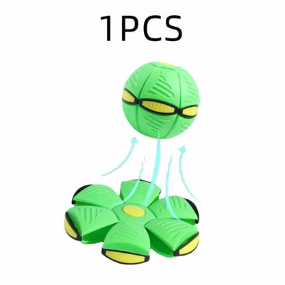 Transforming Flying Saucer Stomp Ball Toy for Kids & Pets, Indoor Outdoor Fun, Stress Relief, Durable Plastic Puzzle Disc, Bright Colours, Easy to Carry and Assemble