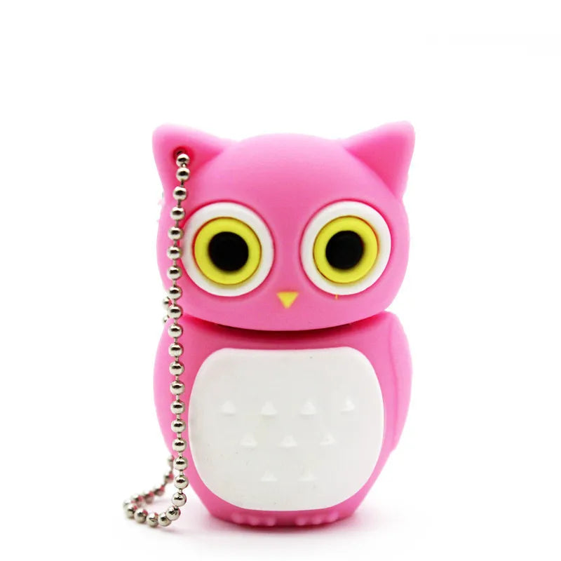 cartoon animal usb flash drive - 16gb/32gb/64gb silicone storage - fun penguin, cat, owl, lion, dinosaur designs - usb 2.0 external memory stick for kids and adults