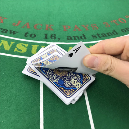 2PCS Lot Waterproof Plastic Playing Cards Texas Hold'em Poker 2.28x3.46 Inch - Durable PVC, Perfect for Game Nights and Tournaments, Easy to Clean, Ideal for All Players