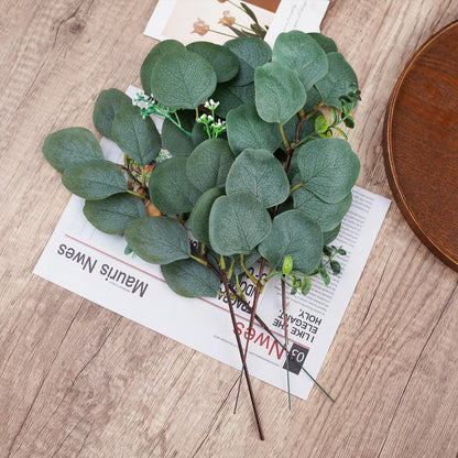 Artificial Eucalyptus Leaves, 1/5pcs, Green Plastic Decor Branches, Ideal for Weddings, Home Decor, DIY Crafts, Christmas Wreaths, Outdoor or Exhibition Use