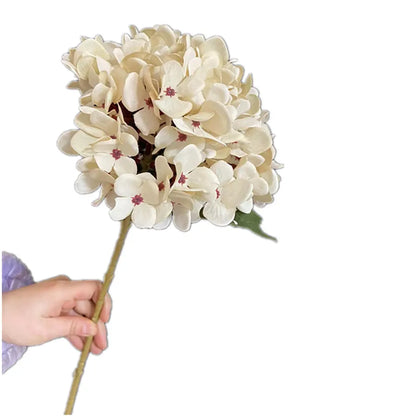 Artificial Hydrangea Flower Branch 44cm, Colourful Silk Plastic Decoration for Weddings, Anniversaries, Home & Hotel Decor, Indoor Use, Various Colours Available