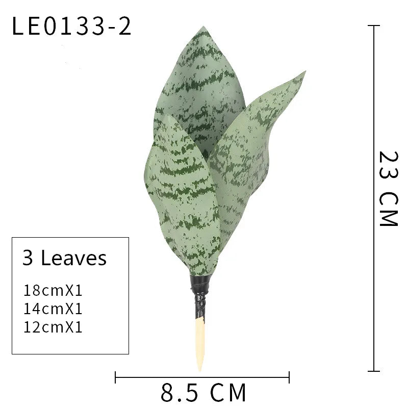artificial sansevieria plants 38cm - real touch plastic green long leaf, desktop home office decoration, tropical palm style, ideal for anniversary & hawaiian party decor