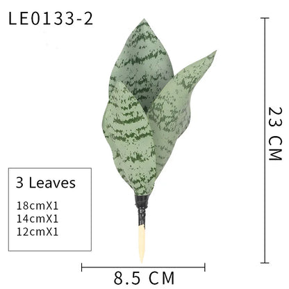 Artificial Sansevieria Plants 38CM - Real Touch Plastic Green Long Leaf, Desktop Home Office Decoration, Tropical Palm Style, Ideal for Anniversary & Hawaiian Party Decor