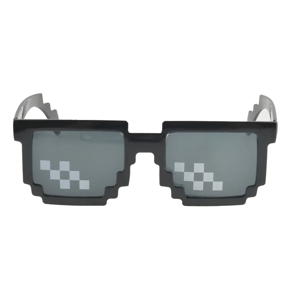 life sunglasses pixelated men women party eyeglasses mosaic glasses flat style colorful mosaic sunglasses for unisex outdoor activities