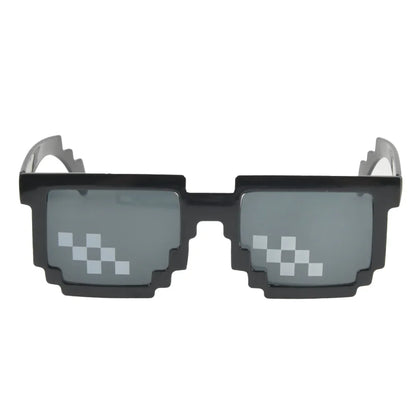 Life Sunglasses Pixelated Men Women Party Eyeglasses Mosaic Glasses Flat Style Colorful Mosaic Sunglasses for Unisex Outdoor Activities
