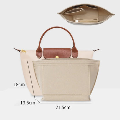 Classic Dumplings Bag Liner Bag Organizer For Longchamp Mini Bag Storage Bag The Liner Bag Felt Purse Insert Handbag Liner Bags