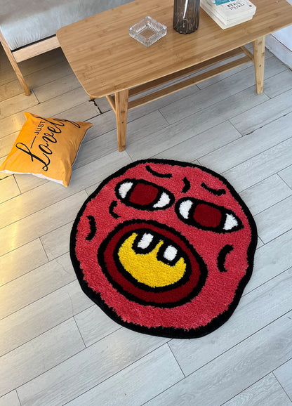 B0C4X34P2K LAKEA Cherry Bomb Rug Pink Handmade Tufted Carpet Room Decor