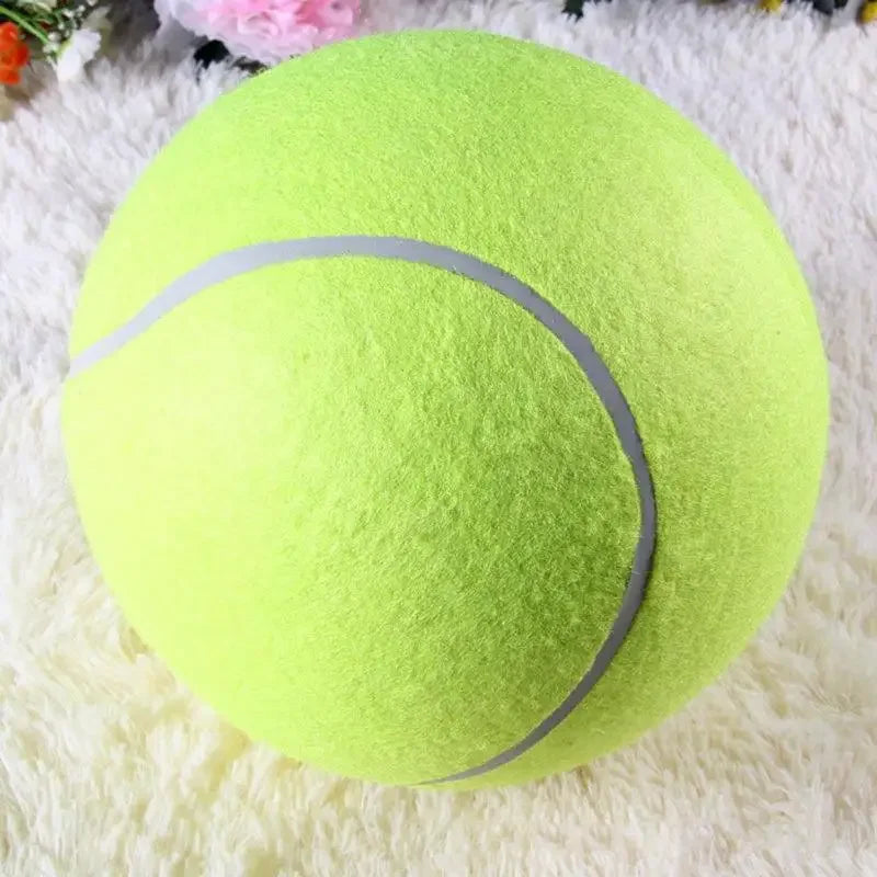 large plush tennis ball toy for dogs, interactive fleece chew & training aid, durable exercise & play, 7/8/9.5 inch, great for indoor & outdoor pet fun