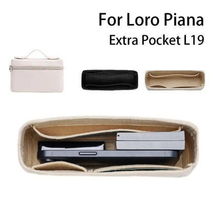 Soft Pouch Organizer Felt Insert Bag Inner Bag Handbag Insert Bag Purse LinerFor Longchamp Le Pliage Backpack Bag
