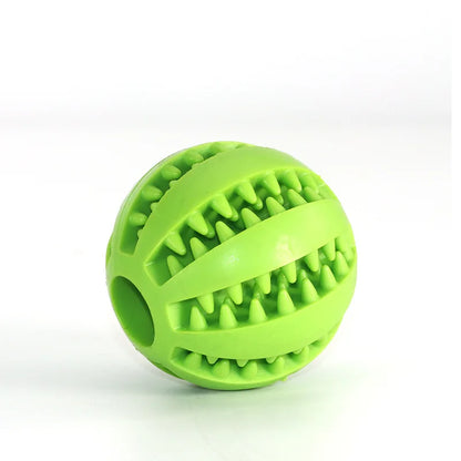 Interactive Small Dog Chew Toy, 5cm Tough Rubber Ball, Tooth Cleaning, Treat Dispenser, Durable TPR for Play and Exercise, Perfect Indoor Outdoor Fun Gift for Pet Lovers