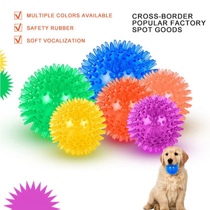 Dog Chew Ball with Textured Surface for Tooth Cleaning, Durable Interactive Toy for Exercise and Training, Ideal for Dogs' Playtime and Oral Health