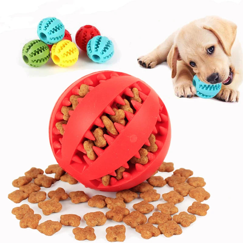 durable rubber dog chew ball toy | interactive elastic ball for teeth cleaning | pet fetch play | ideal for aggressive chewers | safe, non-toxic material