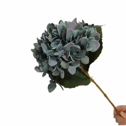Artificial Hydrangea Flower Branch 44cm, Colourful Silk Plastic Decoration for Weddings, Anniversaries, Home & Hotel Decor, Indoor Use, Various Colours Available