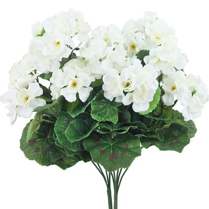 Silk Begonia Artificial Flowers Bouquet, Home and Event Decor, Ideal for Weddings, Anniversaries, Birthdays, Indoor Outdoor Use, Elegant Silk Floral Arrangement