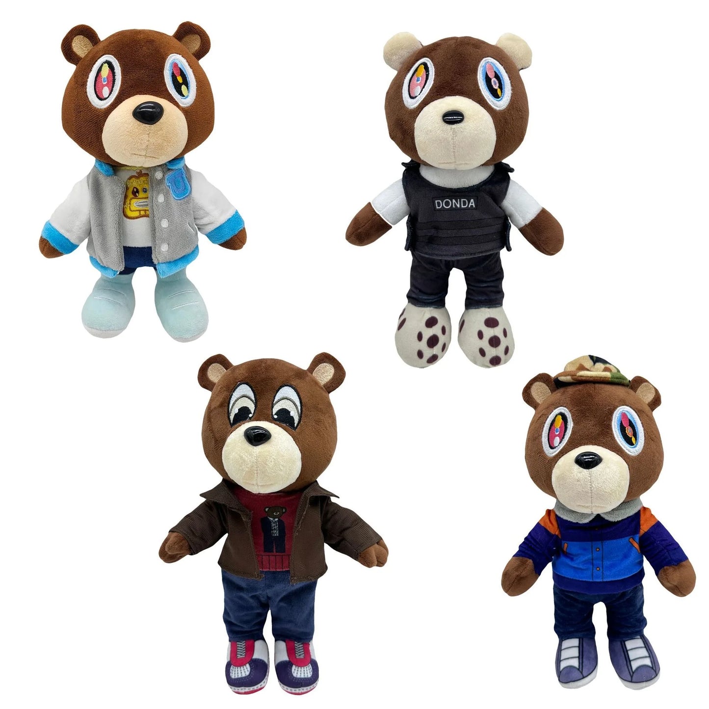 b0cxhrlmmg kanye teddy bear plush toy cartoon bear dolls stuffed soft toy christmas birthday gift for children 26cm-30cm