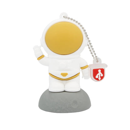 USB Flash Drive 16GB-128GB Astronaut Design, Creative Silicone Memory Stick, Cool Gift Pen Drive with Free Key Chain, USB 2.0, Portable Storage for PC & Laptop