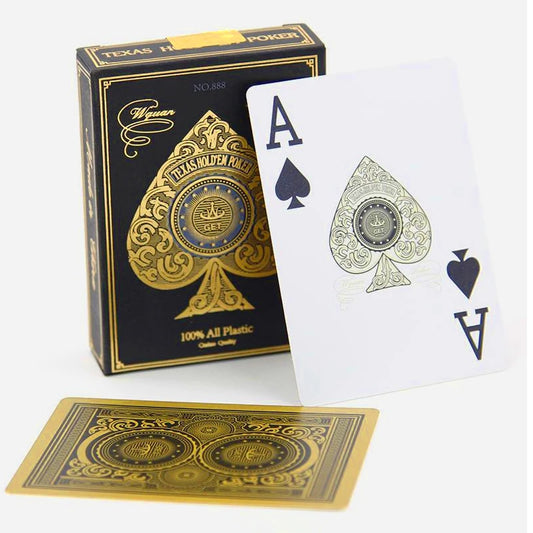 24K Gold Silver PVC Full Plastic Playing Cards Waterproof Durable Poker Set - Premium Quality, Thick, Easy to Handle, Perfect for All Card Games and Gatherings
