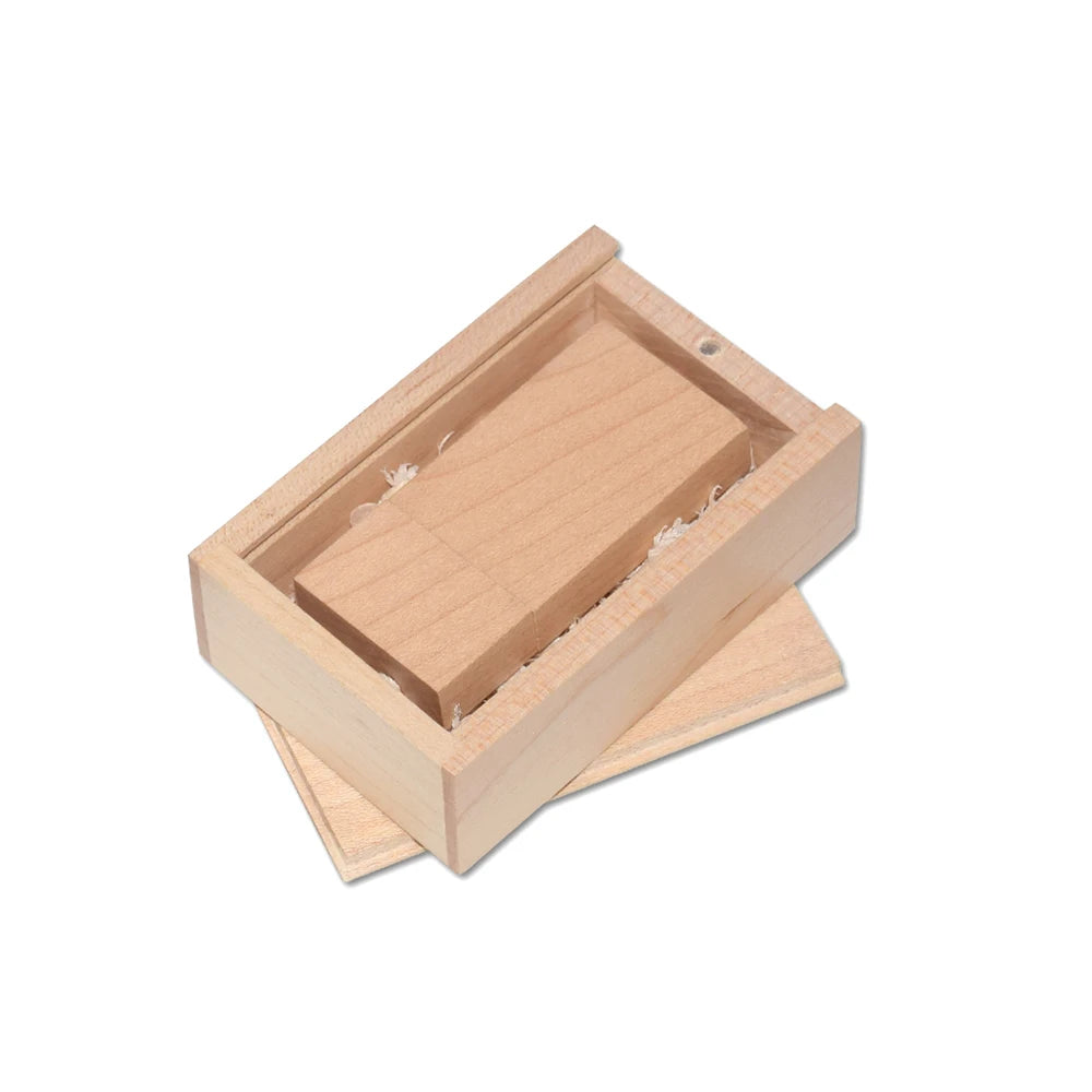 wooden usb + box flash drive flash disk pendrive 4gb 8gb 16gb 32gb 64gb 128gb memory stick photography gifts for wedding business storage