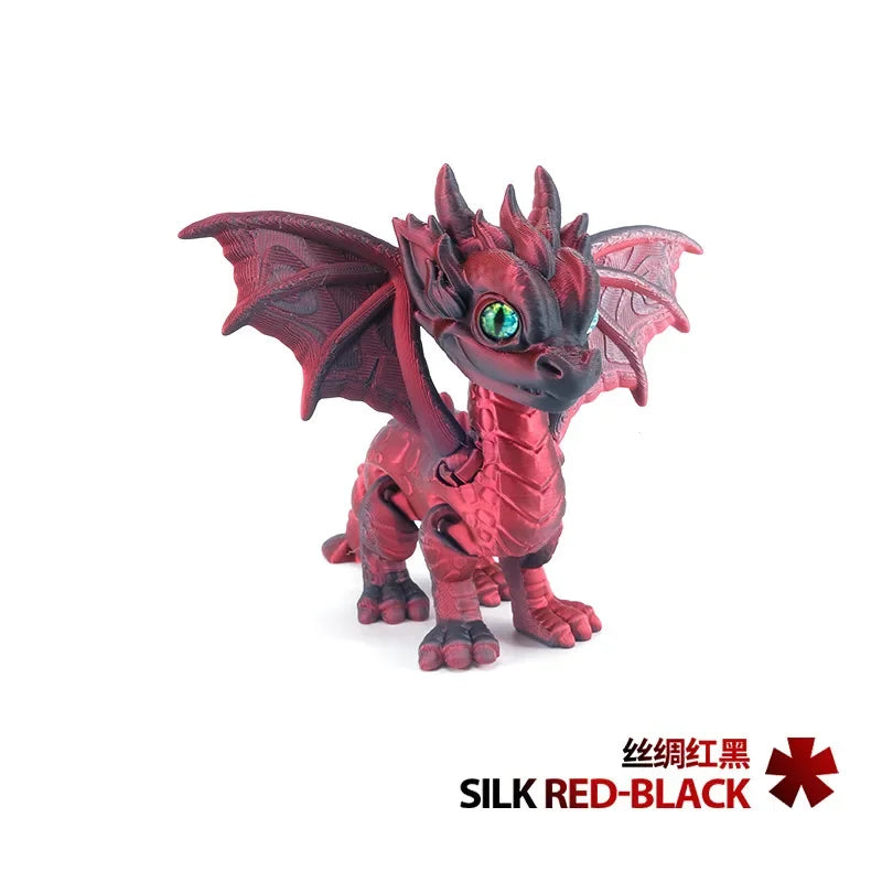 3d dragon rotatable articulated dragon kid gifts realistic statue decor