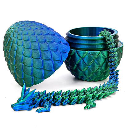 1set 3D Printed Dragon Egg With Dragon Figurine Funny Gift Room Decor