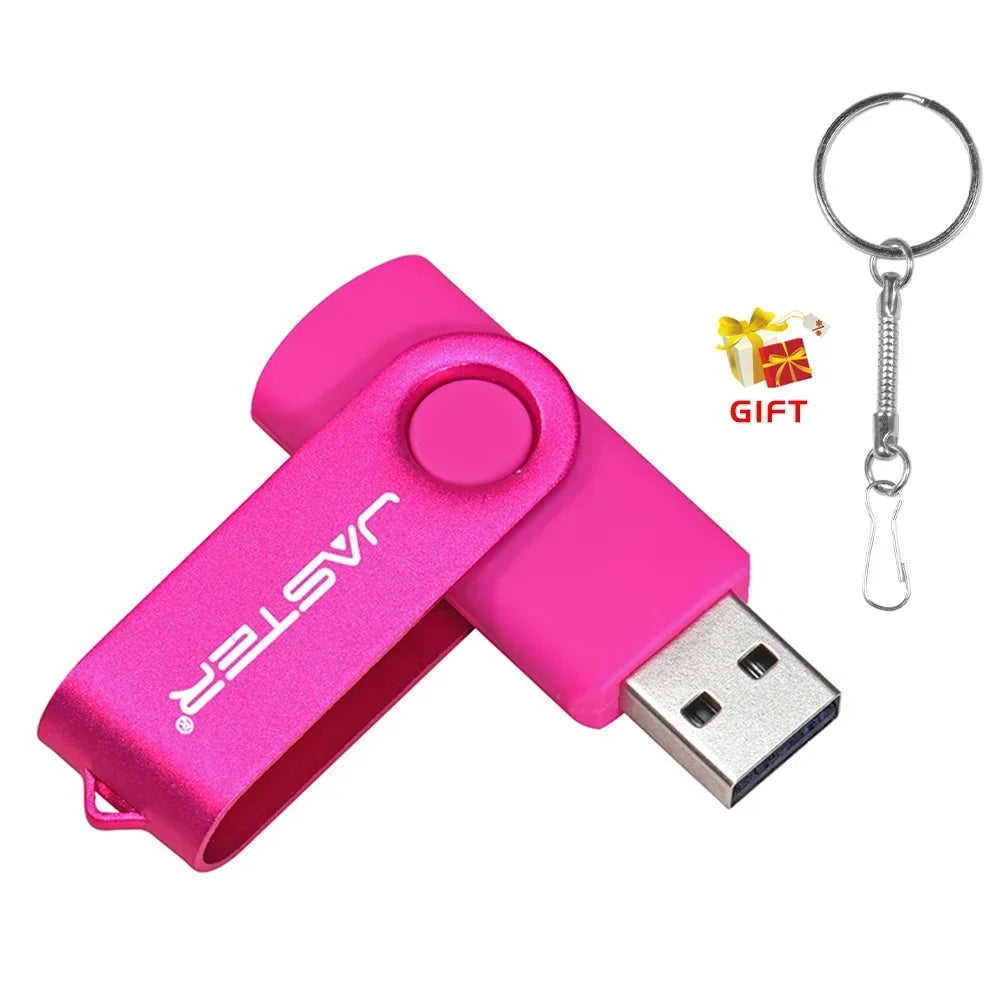 128gb waterproof usb flash drive with free key chain, 64gb rotatable memory stick, portable and shatterproof usb 2.0 thumb drive for laptop and business gifts