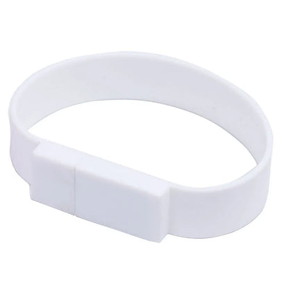 USB Flash Drive Bracelet 64GB Wristband Memory Stick, Creative Waterproof Silicone Pen Drive for Data Storage and Transfer, Black