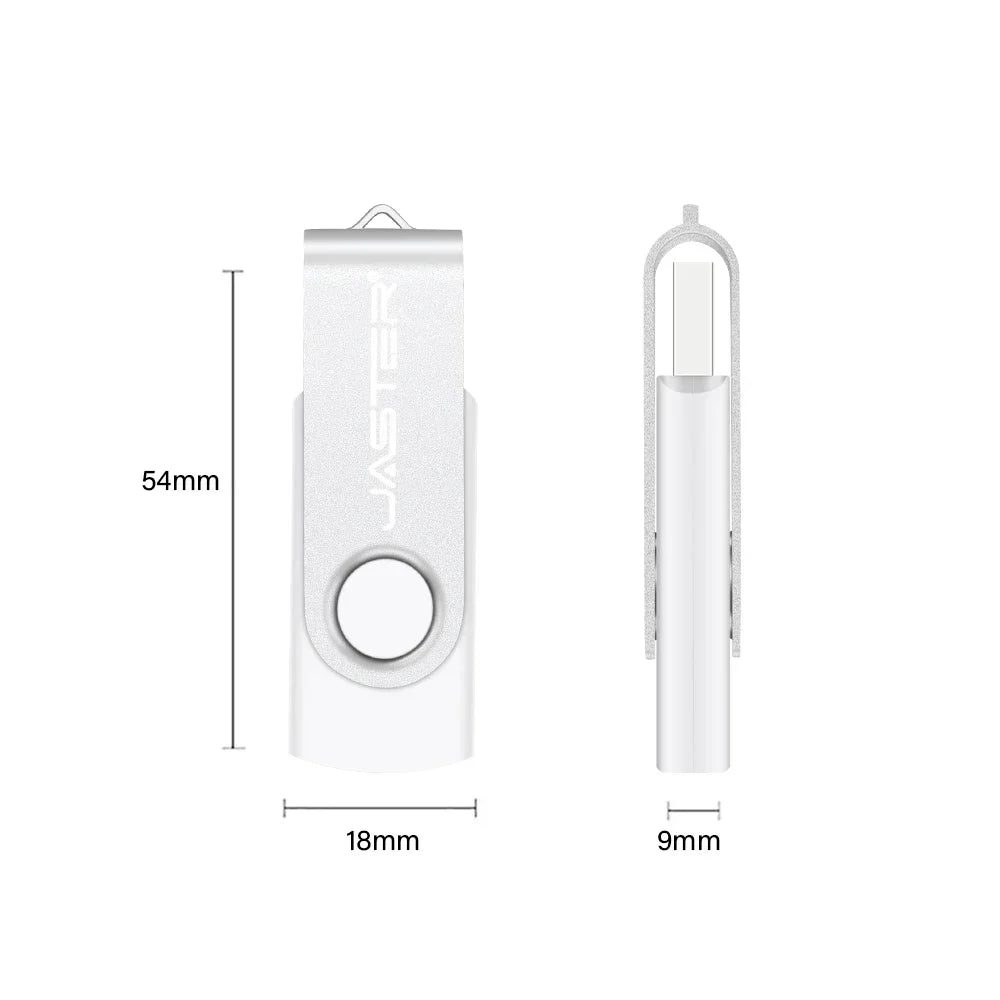 128gb waterproof usb flash drive with free key chain, 64gb rotatable memory stick, portable and shatterproof usb 2.0 thumb drive for laptop and business gifts