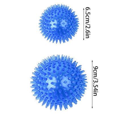 Interactive Squeaky Dog Toy Balls 3-Pack - Durable Rubber, BPA-Free, Teeth Cleaning, Training Aid - Ideal for Small/Medium Dogs, Fun Play & Oral Health, Vibrant Colours