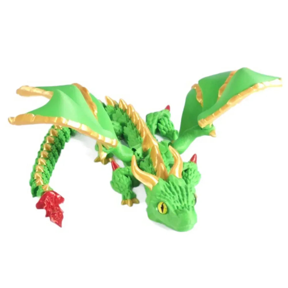crystal dragon viper gift toy 3d printed movable flying dragon decor