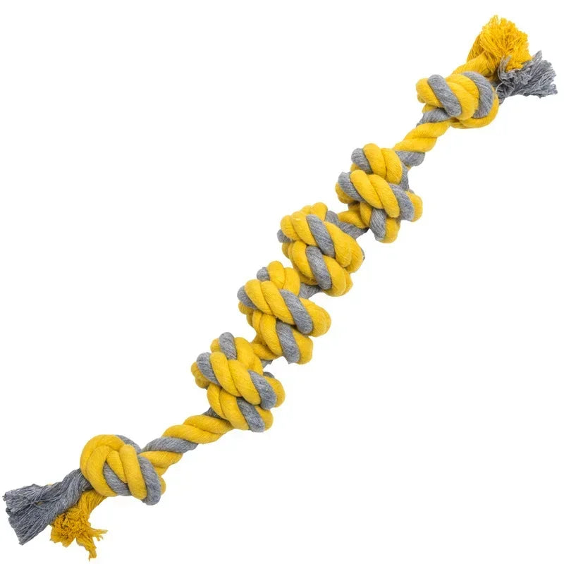 extra large 42-inch dog rope toy, 6 knots, durable linen, ideal for aggressive chewers, interactive tug and fetch, safe and strong for puppies to adult dogs
