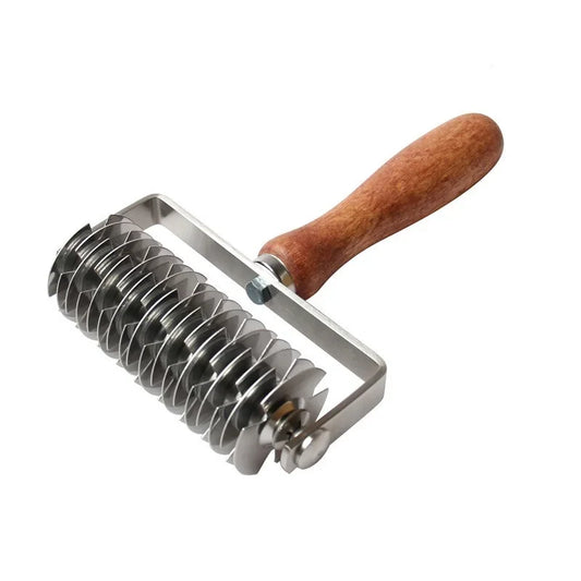 B09698K8LZ Kitchen Stainless Steel Lattice Cutter Roller Pastry Bread Pizza Wheel Pie Dough  DIY Bakeware Cooking Tools
