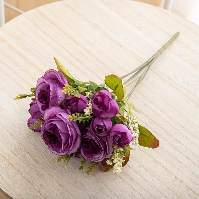 silk peony rose artificial flower bouquet for wedding, home decor, bridal props, indoor events, gift arrangement, photography backdrop, versatile floral accent