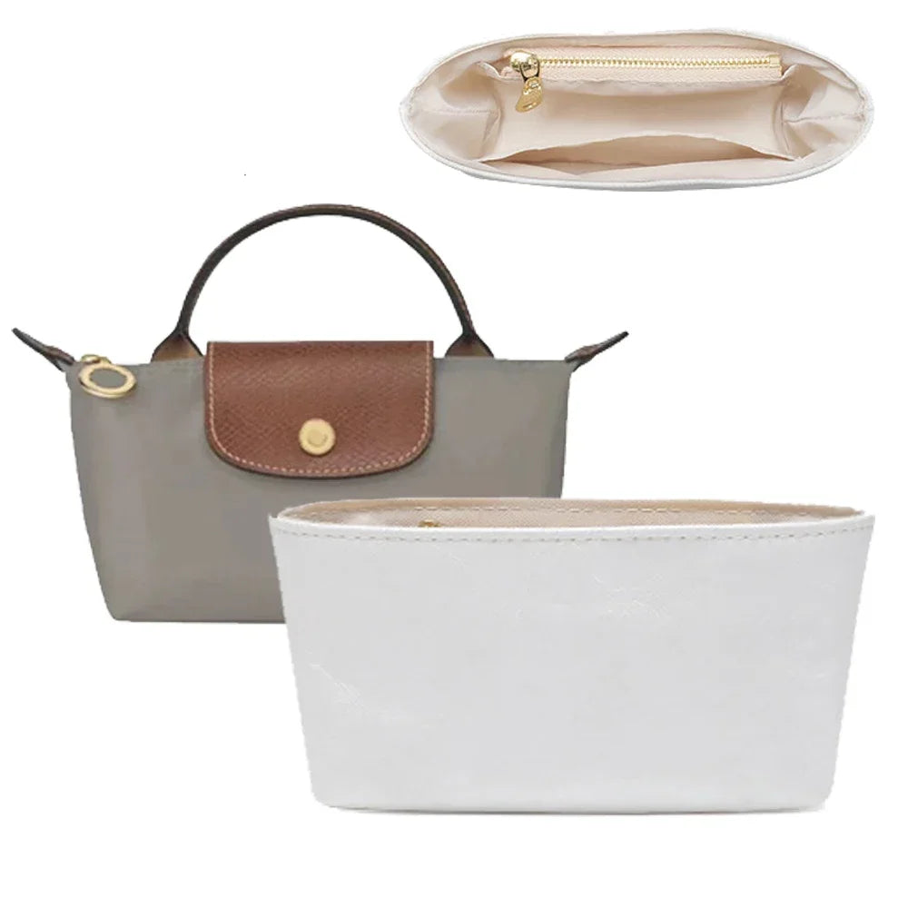 lightweight purse organizer insert for longchamp mini original series bag silk and dupontpaper handbag inner for luxury bags