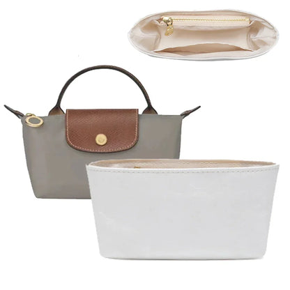 Lightweight Purse Organizer Insert for Longchamp Mini Original Series Bag Silk and DupontPaper Handbag Inner for Luxury Bags