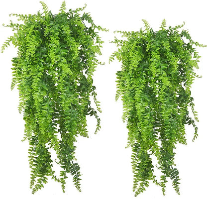 Artificial Hanging Vine Garland, 90cm Plastic Leaf Decoration for Weddings, Outdoor Parties, Exhibition, Bridal Showers, Garden or Home Decor, Fake Rattan Ivy