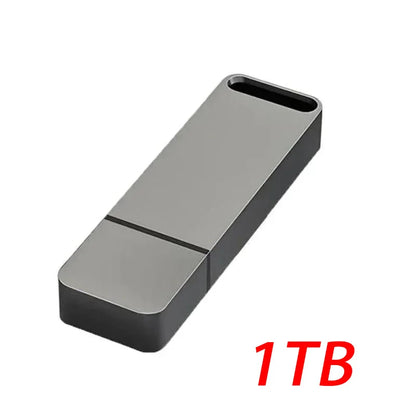 16TB USB3.2 Flash Drive, OTG Portable Storage Device, Metal Body, High Speed Transfer, Waterproof Memory Stick, Compatible with Type-C and Computers