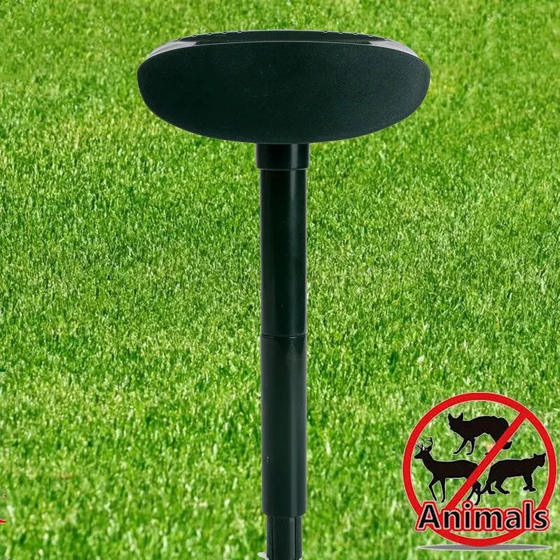 b0dwspfzt4 1pc ultrasound  repellant cat dog repellant solar powered rechargeable garden waterproof creature deterrent for farm yard