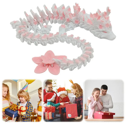 3D Printed Crystal Dragon Fidget Toy Cherry Blossom Decor Birthday Gift