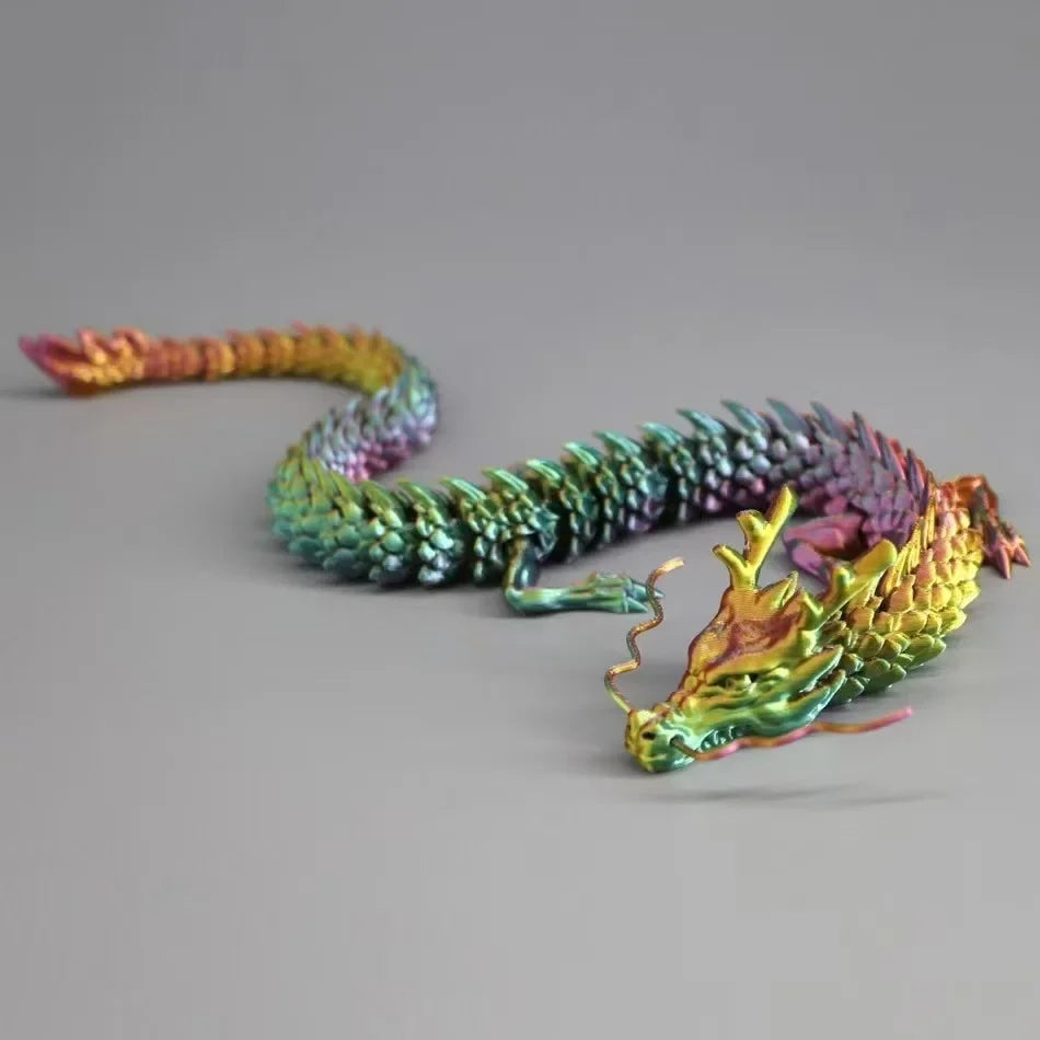 30cm room decoration 3d printed crystal dragon home decor items counter pressure toy rotatable articulated perfect toy dazzling