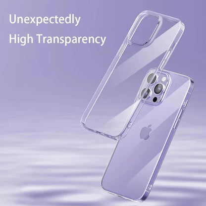 Clear TPU Silicone Phone Case for iPhone 14/15/16 Plus, Pro, Max - Lightweight, Anti-Scratch, Waterproof Back Cover