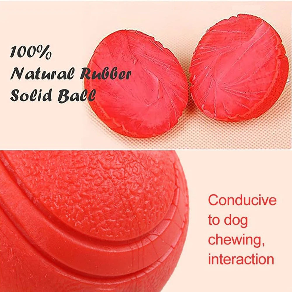 eco-friendly rubber dog chew ball - non-toxic, high bounce, tooth cleaning, bite-resistant, ideal for dogs of all ages, fetch & training, indoor/outdoor fun