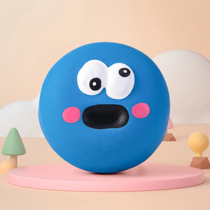 Latex Interactive Dog Ball Toy with Large Eyeball Design, Durable Rubber Chew and Squeak, Safe Play for Puppies and Small Dogs, Pet Entertainment Supplies