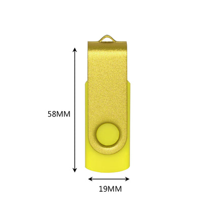 USB Flash Drive Multi-Storage Options, High-Speed Metal Pen Drive, USB 2.0, 128GB/64GB/32GB/16GB/8GB/4GB, Universal Use for Computer, Car, TV, 8 Colour Choices